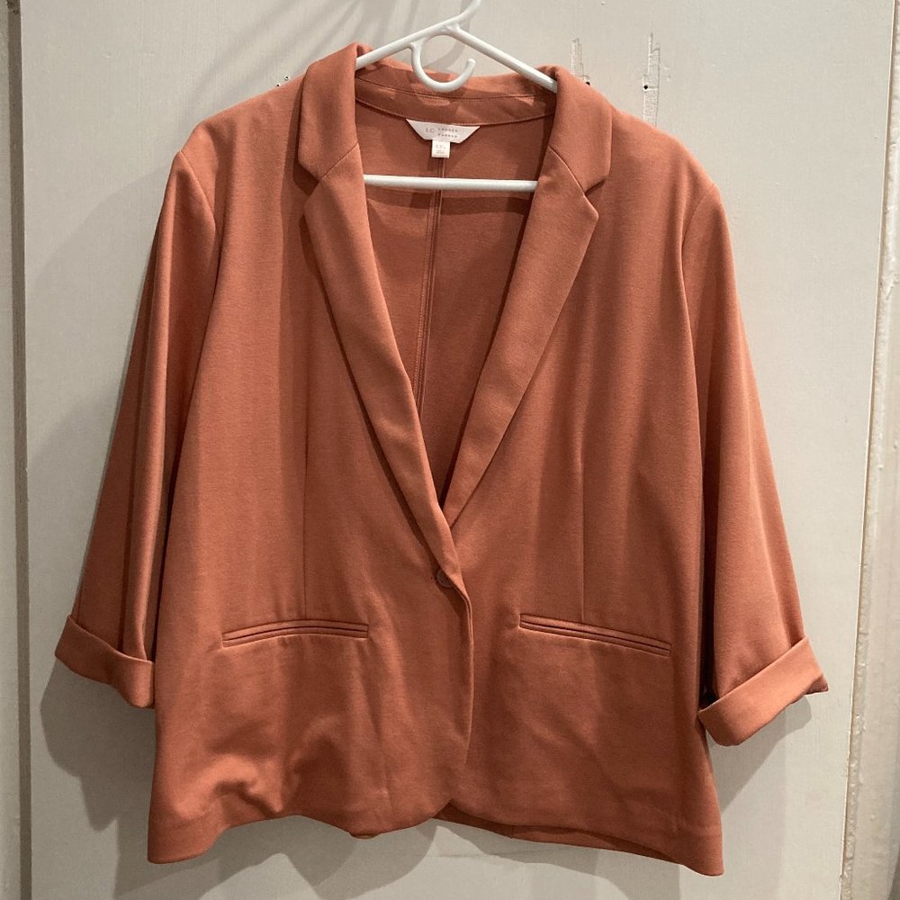 LC Lauren Conrad Salmon Quarter Sleeve Blazer Size XXL